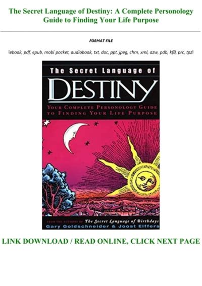 Download Pdf The Secret Language Of Destiny 