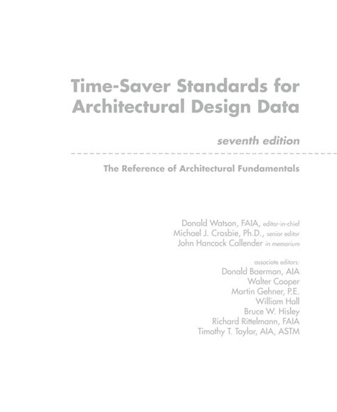 Download Pdf Time Saver Standards For Architectural Design Data 