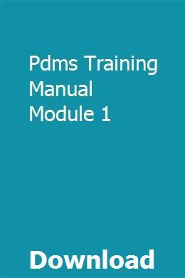 Download Pdms Admin Training Manual 