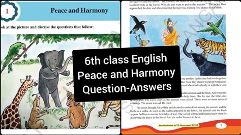 Peace And Harmony 6th Class English Lesson Youtube Peace And Harmony Lesson - Peace And Harmony Lesson