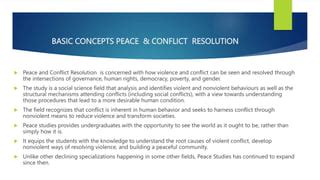 Peace Study And Conflict Resolution