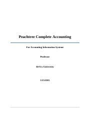 peachtree complete accounting exercise