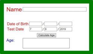 Pearson Age Calculator
