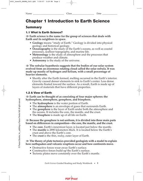 pearson education earth science answer key