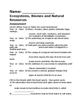 pearson education science answers ecosystems and biomes