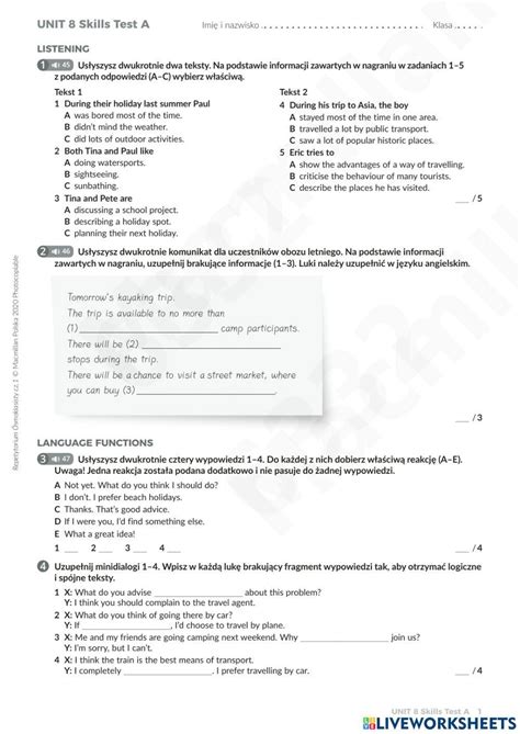 pearson education unit 8 test answer