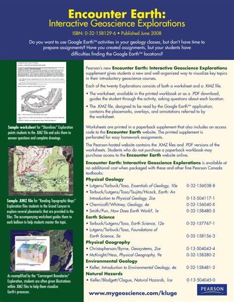 Pearson Encounter Earth Answer Key