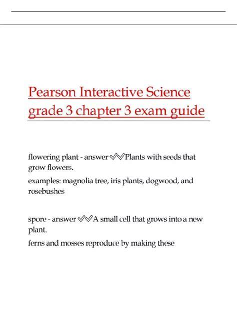 pearson interactive science grade 3 test