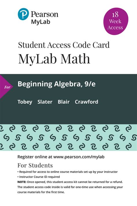 Pearson Introductory Algebra 9th Edition Lial Hornsby