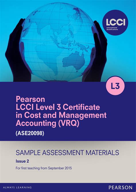 Pearson Lcci Level 3 Certificate In Cost And Management