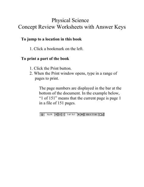 Pearson Physical Science Review Answer Key