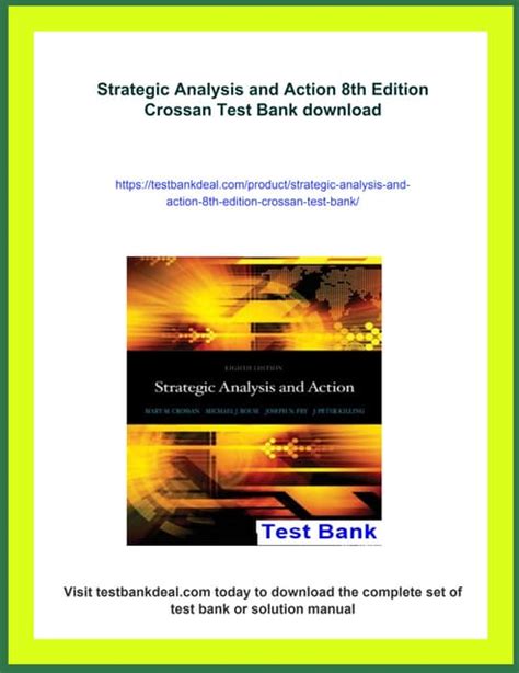 Pearson Test Bank Strategic Analysis And Action