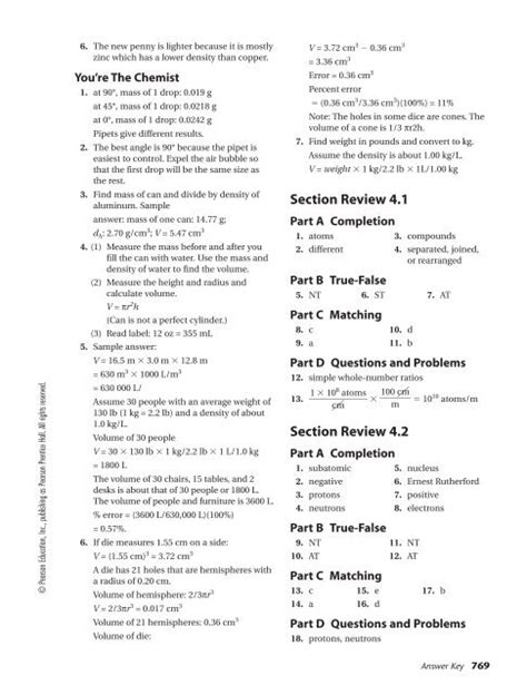 Read Pearson Chemistry Chapter 4 Test 