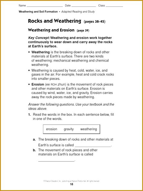 Full Download Pearson Education Rocks And Weathering Review Answers 