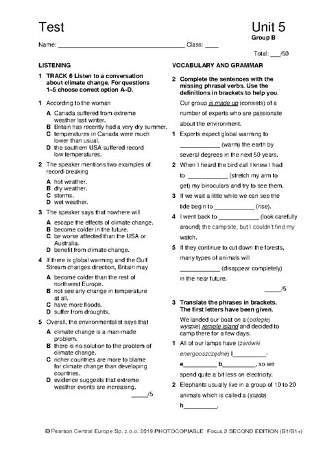Read Online Pearson Education Unit 5 Test Answer 