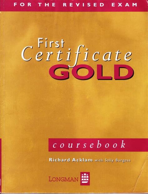 Read Online Pearson Gold First Coursebook With Key 