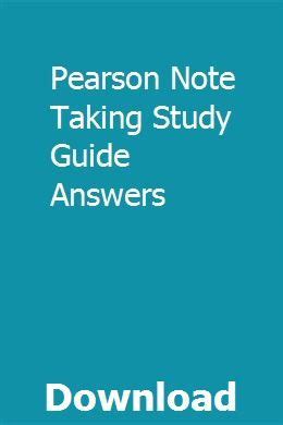 Read Online Pearson Unit 1 Notetaking Study Guide Answers 