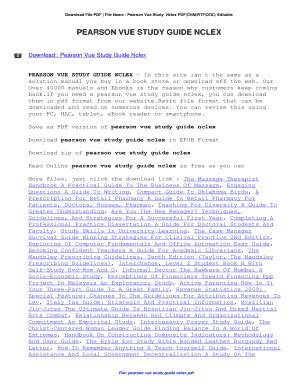 Full Download Pearson Vue Study Guide 