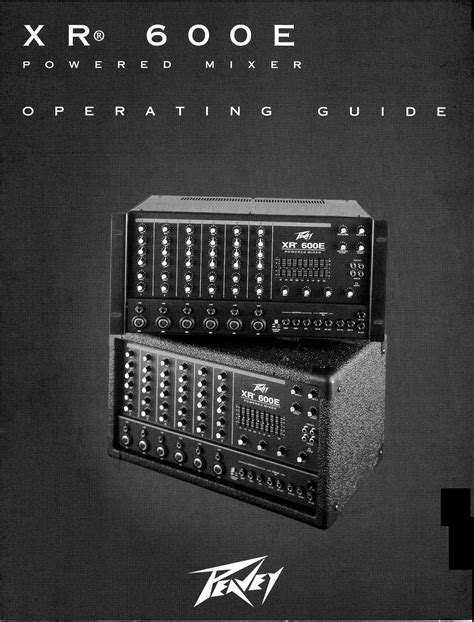 Full Download Peavey Xr600E User Guide 