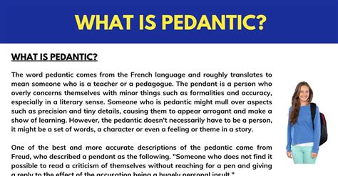 Pedantic Definition
