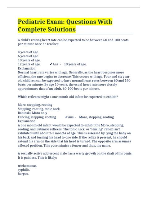 pediatric board exam questions