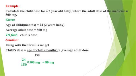 pediatric drug calculations