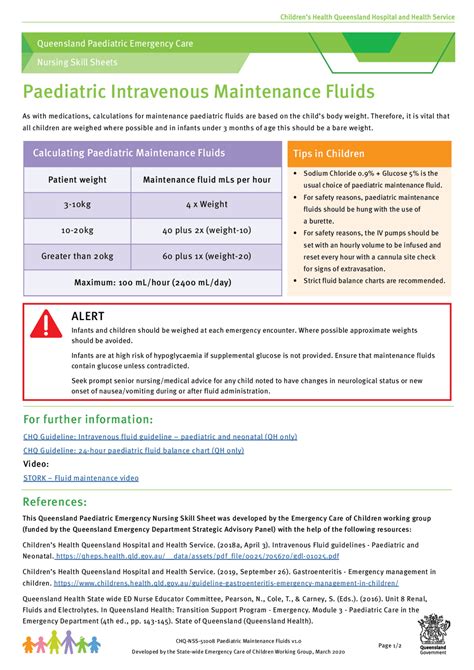 Pediatric Maintenance Fluids