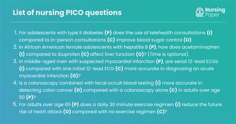 Pediatric Pico Question Examples
