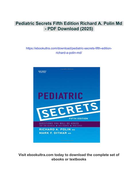 Pediatric Secrets Fifth Edition