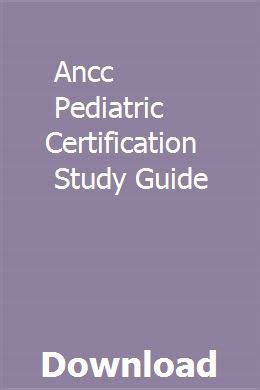 Full Download Pediatric Certification Study Guide 