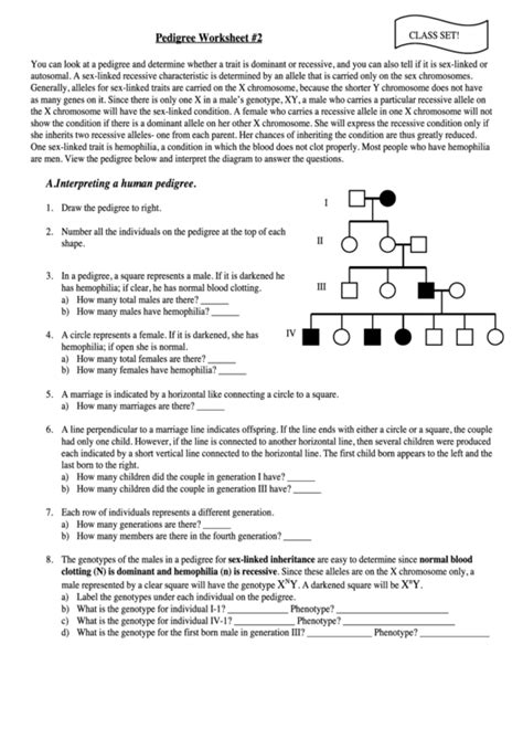 Pedigree Worksheet Biology Worksheet Template Printable Pdf X Linked Traits Worksheet Answers - X Linked Traits Worksheet Answers