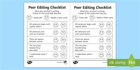 peer editing checklist for poetry