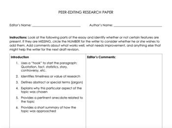 Full Download Peer Edit For Research Paper 