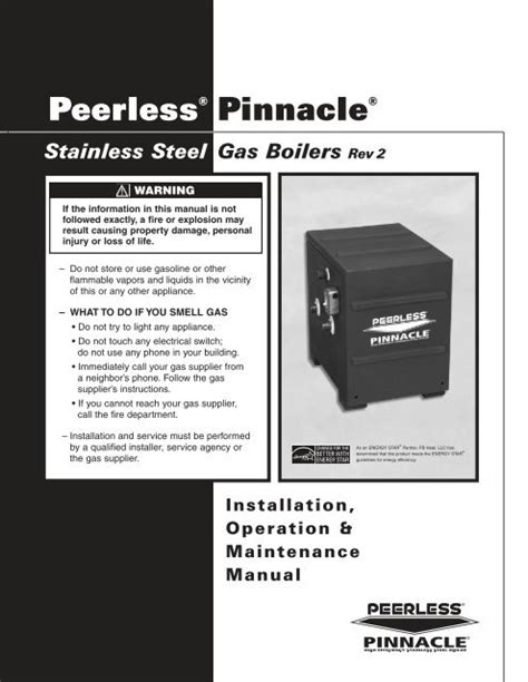 Peerless Boiler Manual