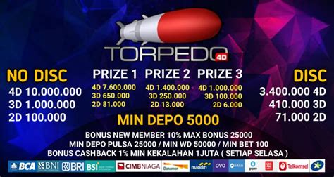 PELURU TORPEDO4D 🍴 TORPEDO4D BANDAR TOGEL TOTO ONLINE PASARAN