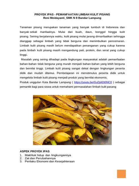 pemanfaatan limbah pisang