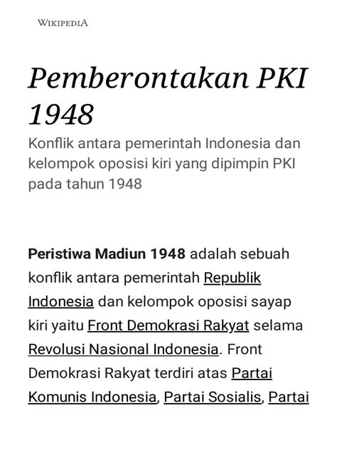 Pemberontakan Pki 1948 Wikipedia Bahasa Indonesia Ensiklopedia Bebas Madiun Jawa - Madiun Jawa