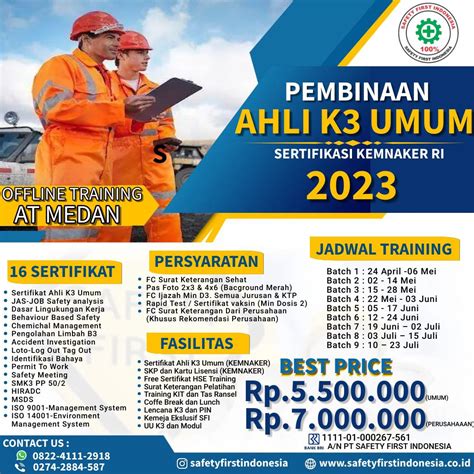 Pembinaan Ahli K3 Umum Kemnaker Ri Offline Lampung Pelatihan K3 Bandar Lampung - Pelatihan K3 Bandar Lampung