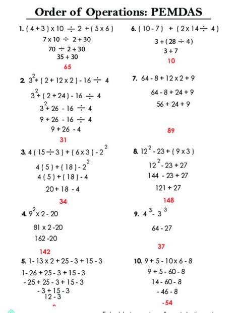 Pemdas Rule Worksheets Together With Order Of Operations Pemdas Worksheets 6th Grade - Pemdas Worksheets 6th Grade