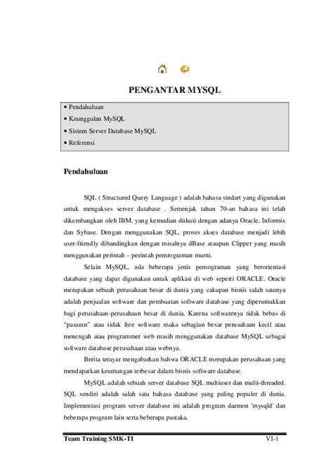 pengantar mysql pendahuluan