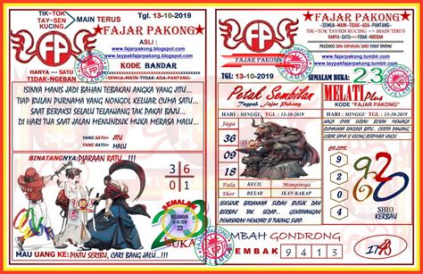 PENGELUARAN PAKONG - Fajar Pakong 888