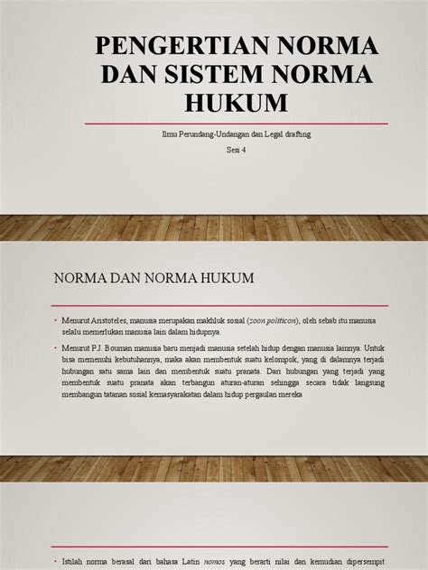 PENGERTIAN NORMA - Norma – Character Building - UNIVERSITY