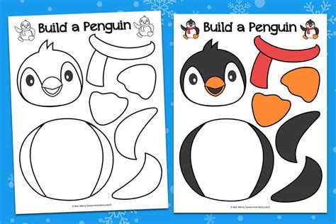 Penguin Cut And Paste Craft Free Template Little Paper Cutting And Pasting Crafts - Paper Cutting And Pasting Crafts