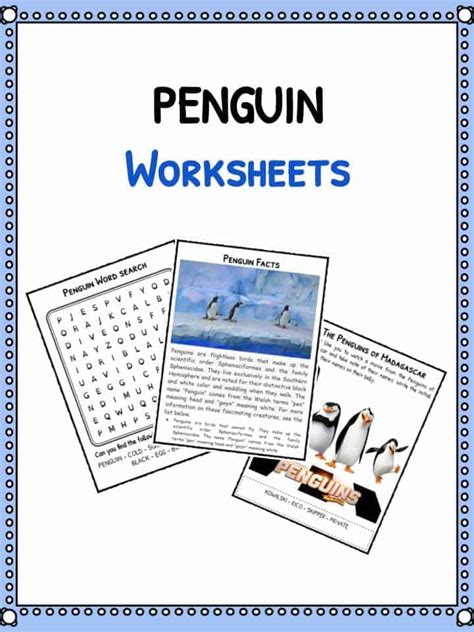 Penguin Facts Amp Worksheets Habitat Species Diet For Penguin Worksheets For Kindergarten - Penguin Worksheets For Kindergarten