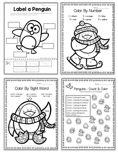 Penguin Kindergarten Worksheets Teaching Resources Tpt Penguin Worksheets For Kindergarten - Penguin Worksheets For Kindergarten