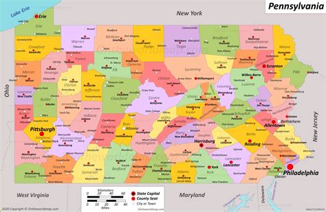 pennsylvania cities map