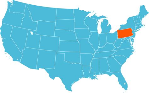 pennsylvania us map