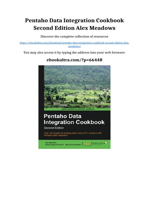 Pentaho Data Integration Cookbook Second Edition Pulvirenti Adrian Sergio