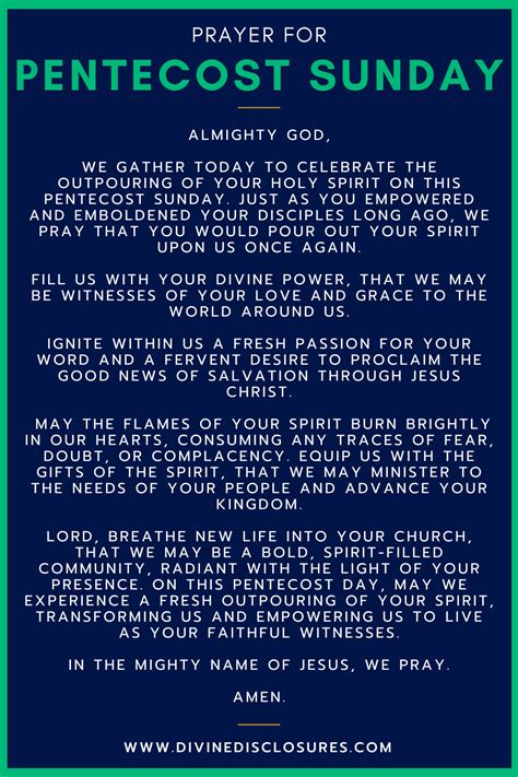 Pentecost Prayer Service