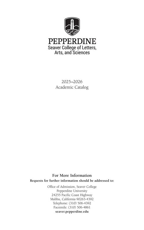 Pepperdine University Catalog